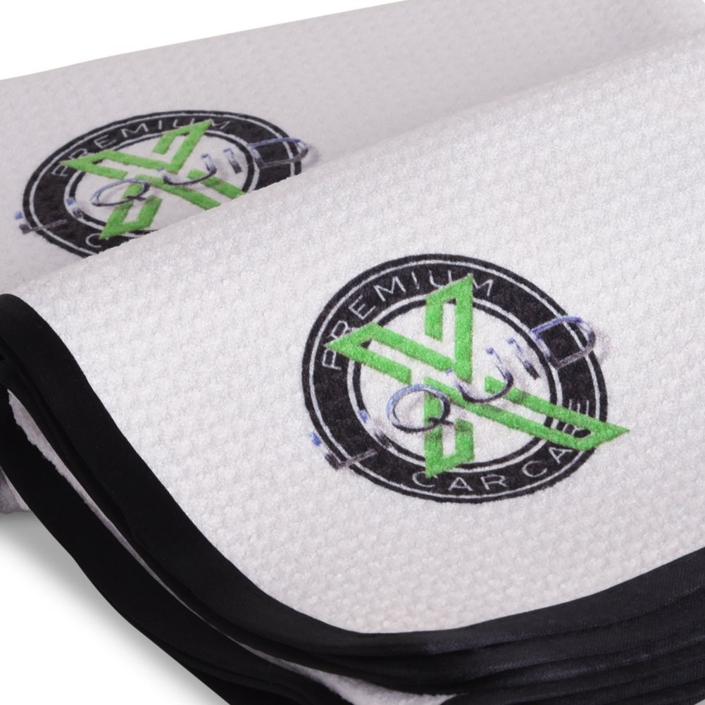 Liquid X Logo Arctic Drying Towel White Waffle Weave - 25" x 36"-SR1 Performance