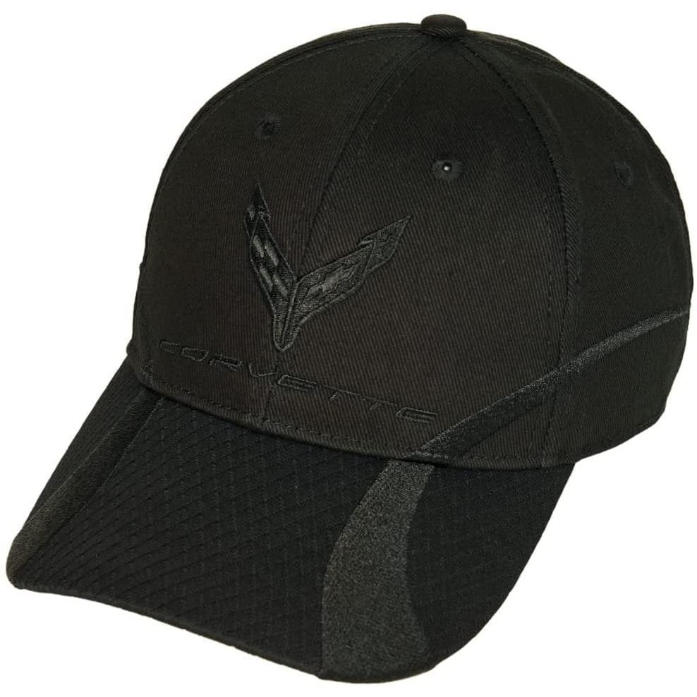 C8 Corvette Tonal Ghost Hat - Black with Black Logo-SR1 Performance