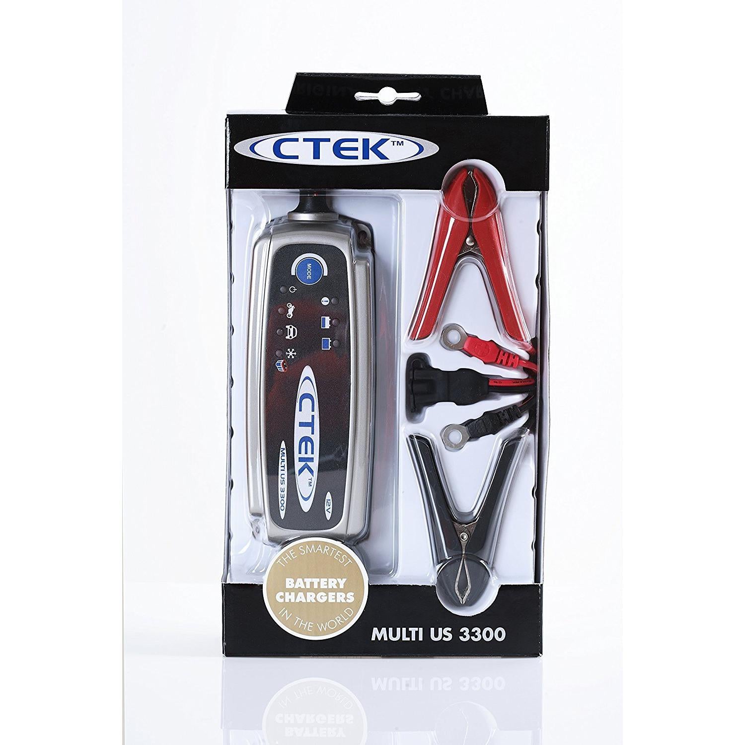 CTEK (56-158) MULTI US 3300 12 Volt Fully Automatic 4 Step Battery Charger-SR1 Performance