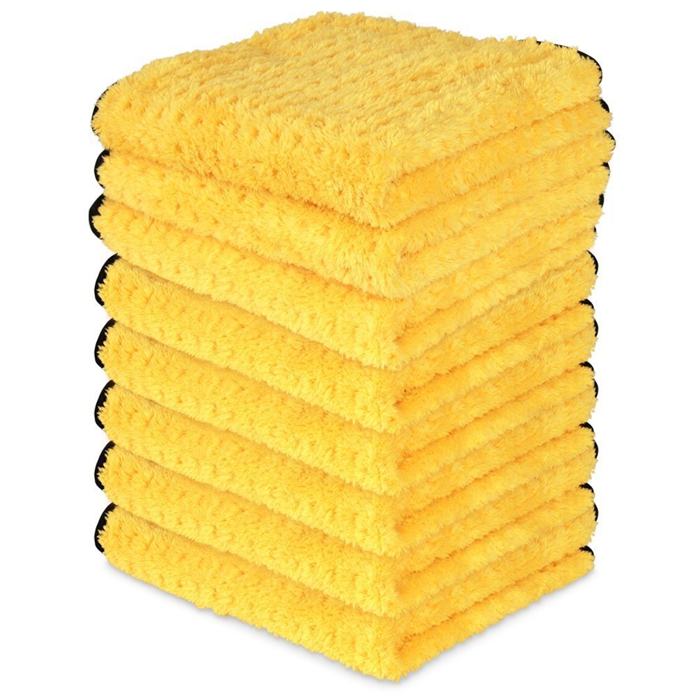 Liquid X Yellow Xtreme Plush Waffle Weave Microfiber Detailing Towel - 16" x 16"-SR1 Performance