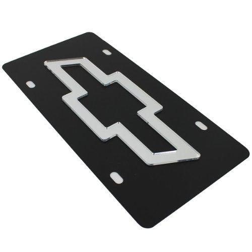 Chevrolet Bowtie License Plate Carbon Steel with Mirrored Logo-SR1 Performance