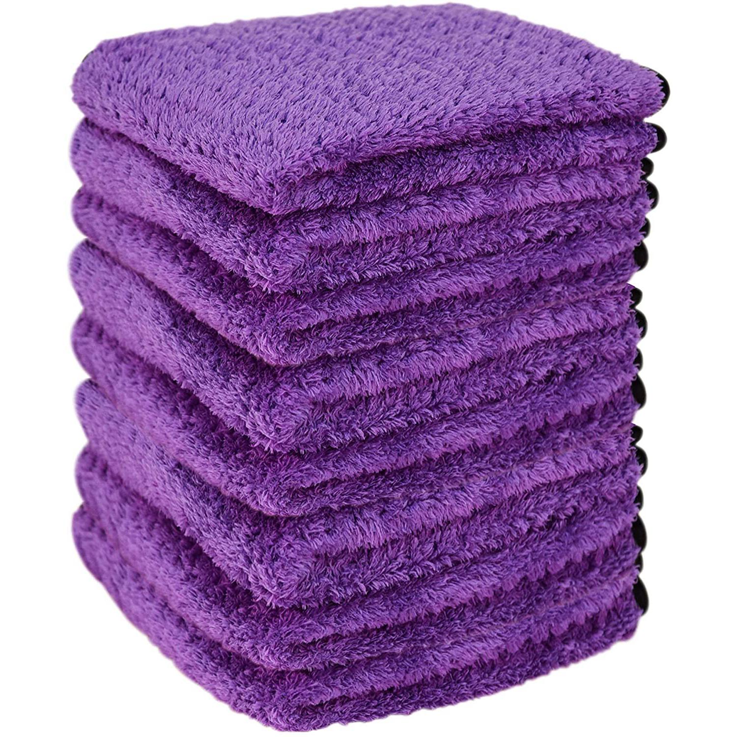 Liquid X Purple Xtreme Plush Waffle Weave Towel - 16" x 16"-SR1 Performance
