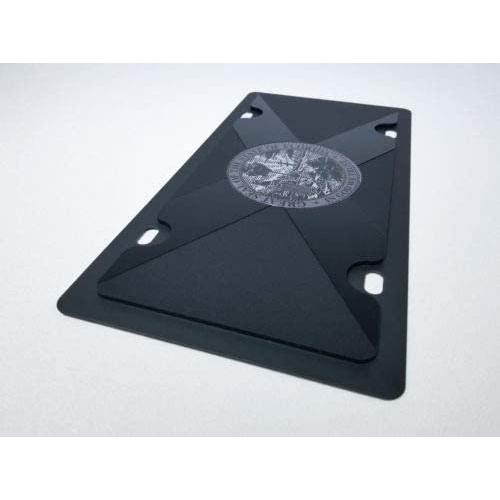 Florida State Flag Carbon Steel License Plate - Black with Matte Black-SR1 Performance