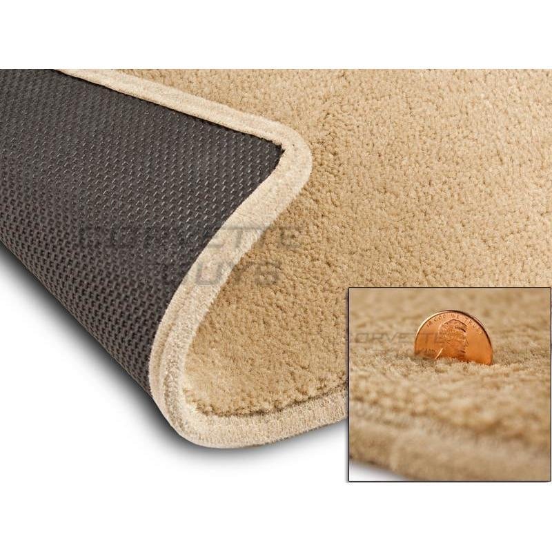 Lloyds Ultimat Floor Mats - Cashmere w/ Black, Red, or Silver Lettering (05-07 C6)-SR1 Performance