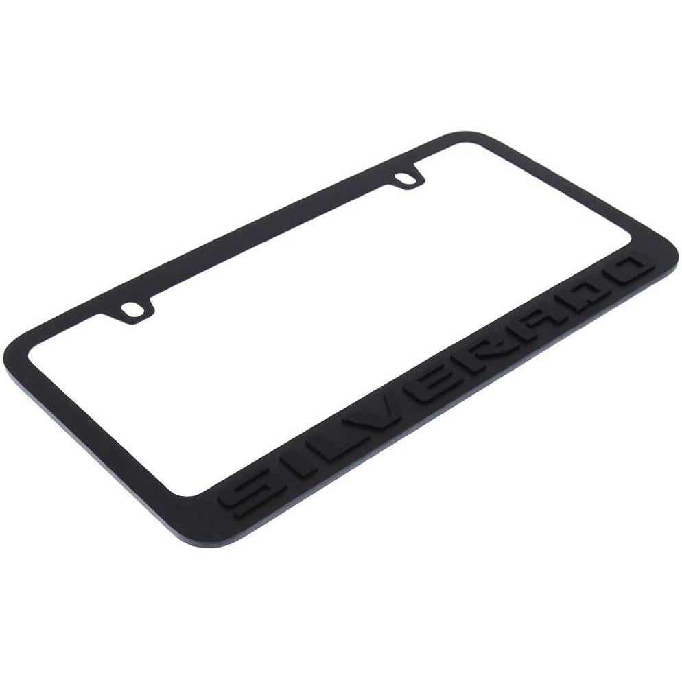 Silverado License Plate Frame - Black with Black Logo-SR1 Performance