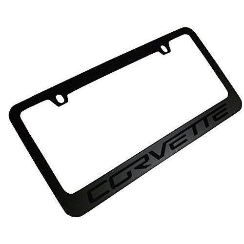 C6 Corvette Stealth Blackout License Plate Frame-SR1 Performance