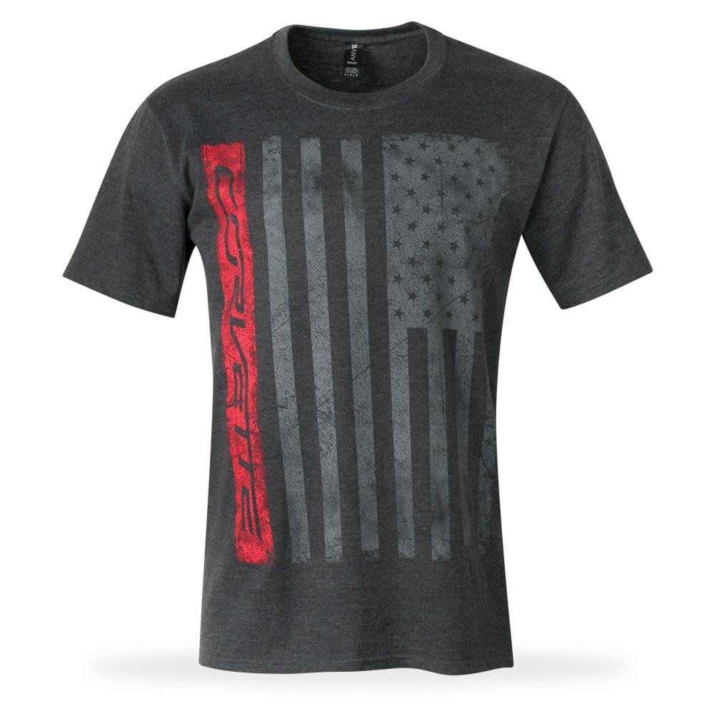 C7 Corvette Patriot T-Shirt - From the American Legacy Collection - Heather Gray (Medium)-SR1 Performance