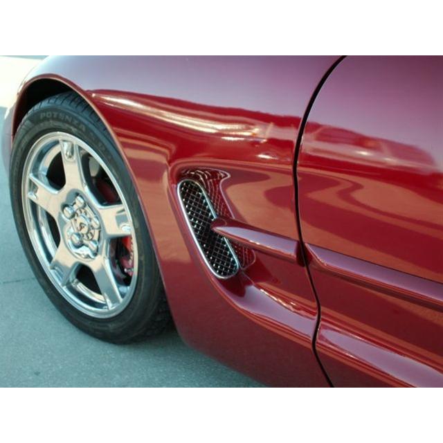 American Car Craft Chevrolet Corvette 1997 1998 1999 2000 2001 2002 2003 2004 Chrome Mesh Side Vent Grille Chrome Insert Trim Kit-SR1 Performance