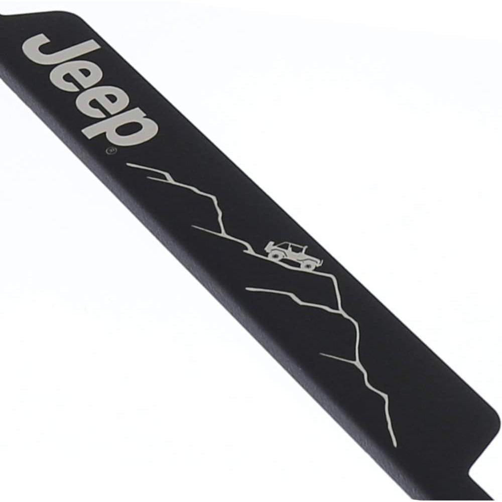 Jeep Mountain Laser Etched License Plate Frame - Rugged Black-SR1 Performance