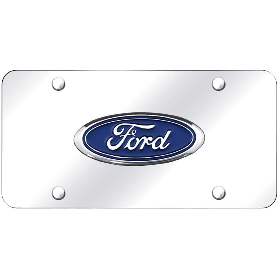 Ford 3D Logo on Chrome Stainless Steel License Plate-SR1 Performance