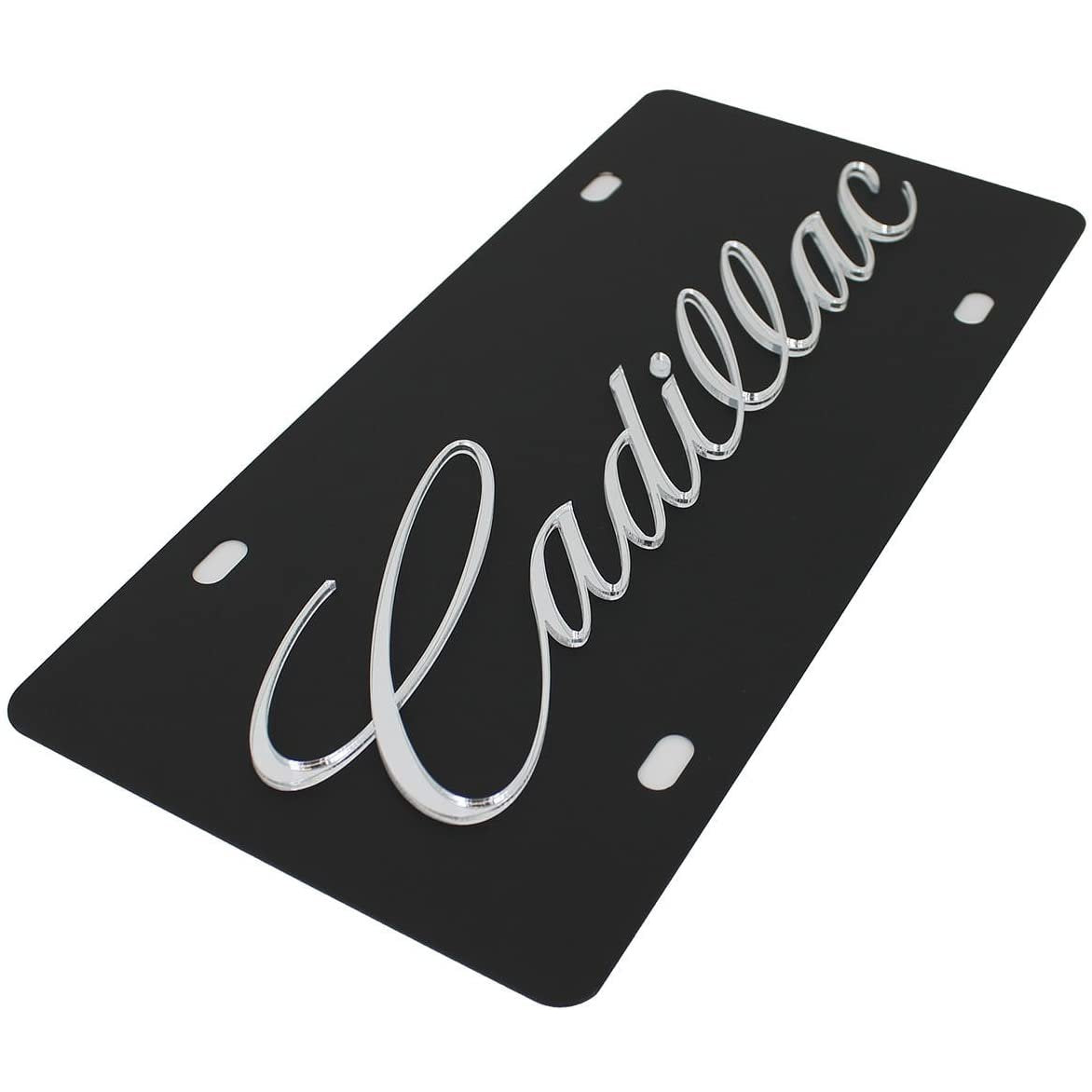 Cadillac License Plate - Carbon Steel with Mirrored Script-SR1 Performance