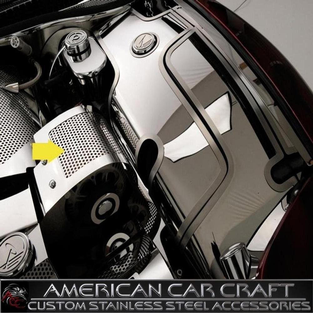 Corvette Alternator Cover - Perforated Stainless Steel : 1997-2004 C5 & Z06-SR1 Performance