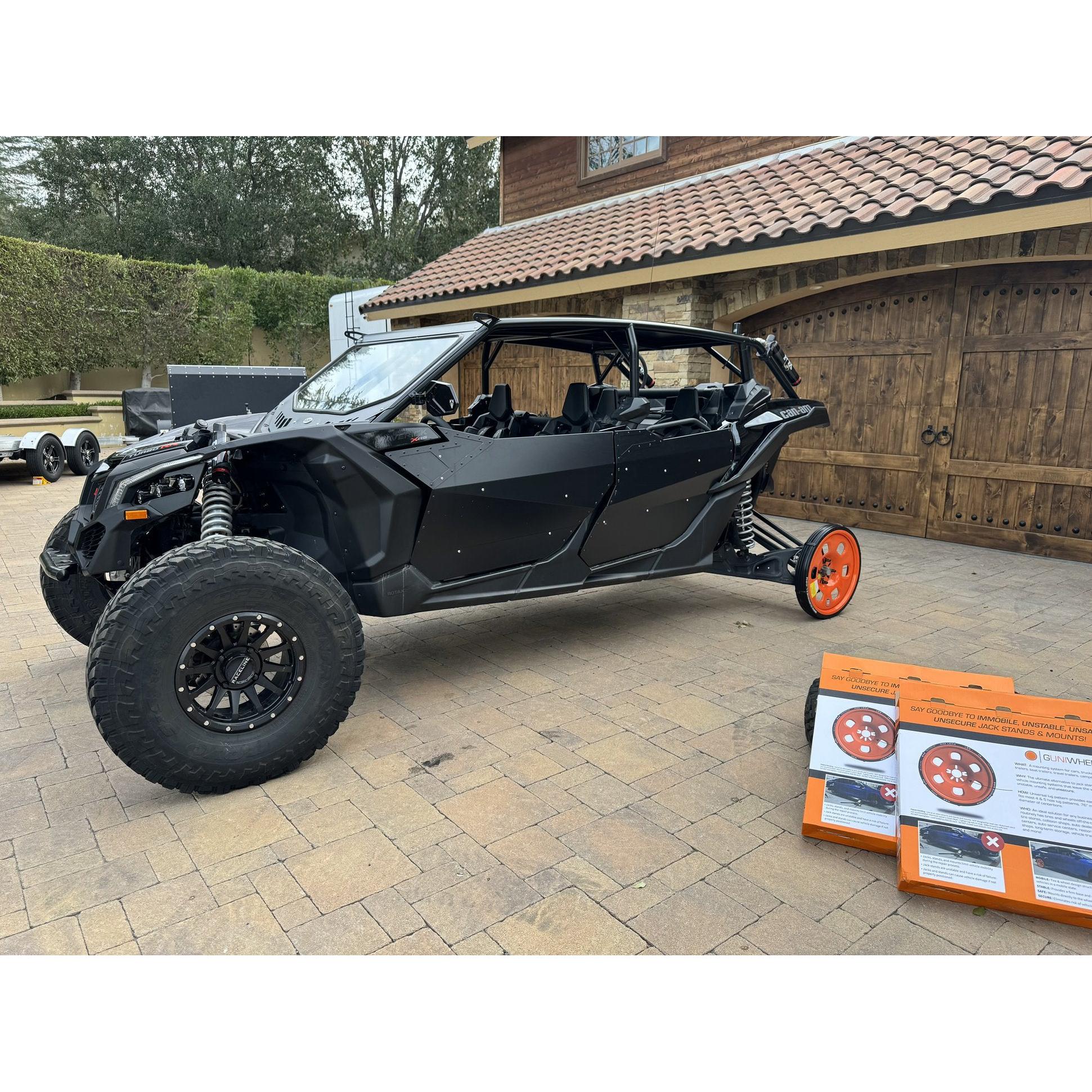 UTV GUNIWHEEL™ 45 Roller Wheel Universal Vehicle Mounting System - 4 or 5 Bolt Pattern for RZR Pro R & CanAm-SR1 Performance