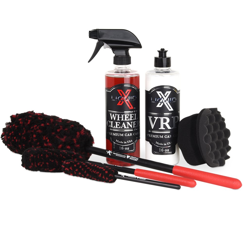 Liquid X Wheel & Tire Bundle - Wheel Cleaner, R.V.P. Wheel Woolies & Applicator-SR1 Performance