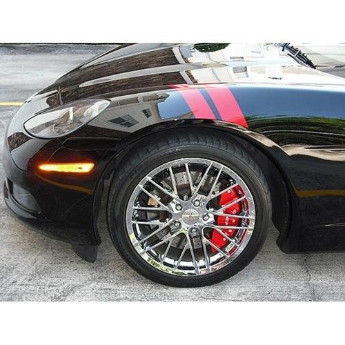 MGP Caliper Covers Chevrolet Corvette C6 2005 2006 2007 2008 2009 2010 2011 2012 (Licensed Logo) - Red-SR1 Performance