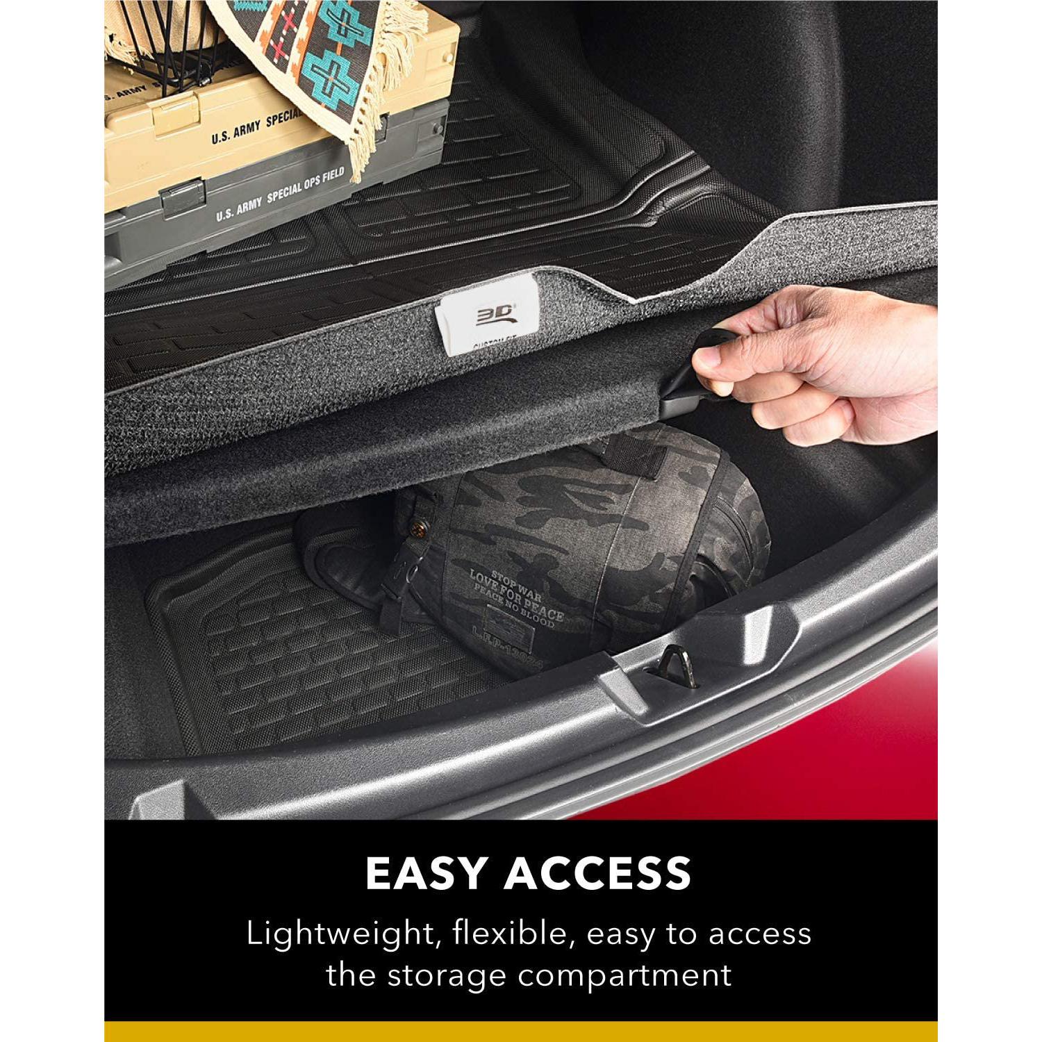 Tesla Model 3 Cargo Liner 3D MAXpider Custom Fit All-Weather Liner Kagu - Black-SR1 Performance