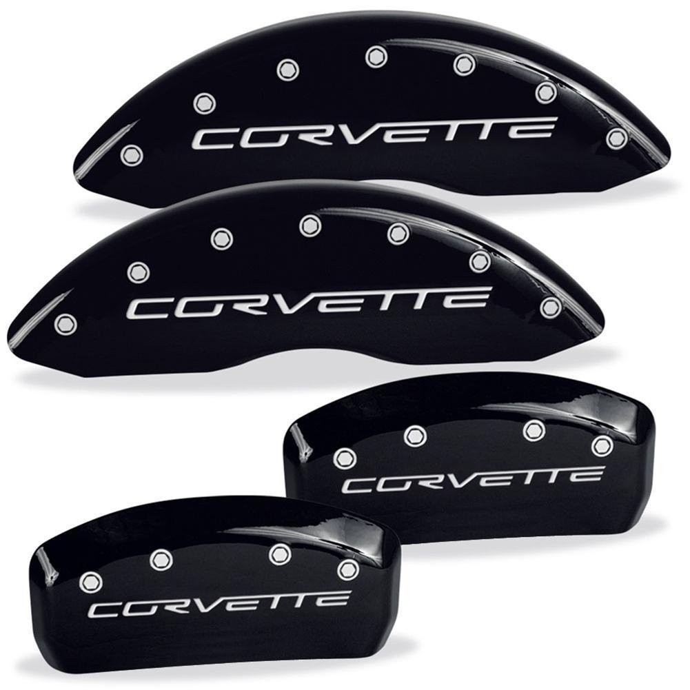 MGP Caliper Covers Chevrolet Corvette C6 2005 2006 2007 2008 2009 2010 2011 2012 (Licensed Logo) - Red-SR1 Performance