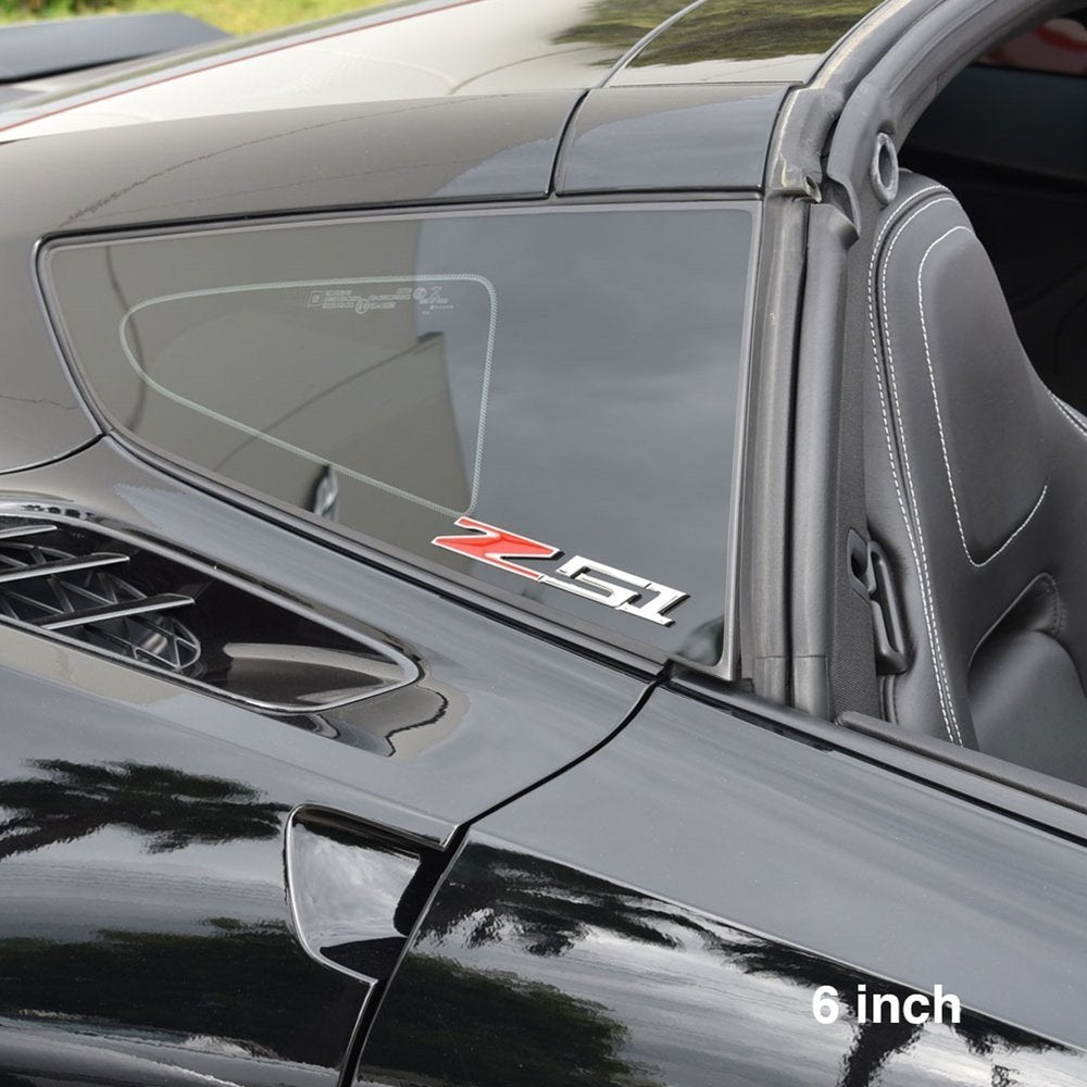 C6, C7 Corvette Z51 Billet Aluminum Chrome Plated Badge/Emblem-SR1 Performance