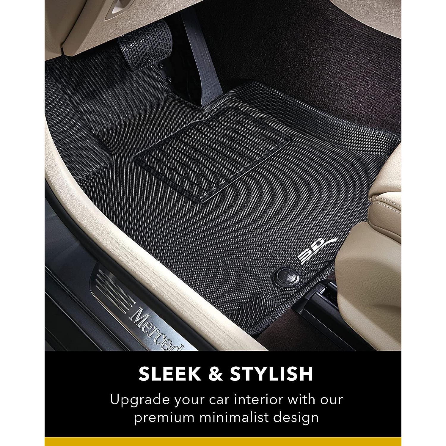2017-2022 Ford Explorer 3D MAXpider Custom Fit All Weather Floor Mats Kagu Series - Black-SR1 Performance