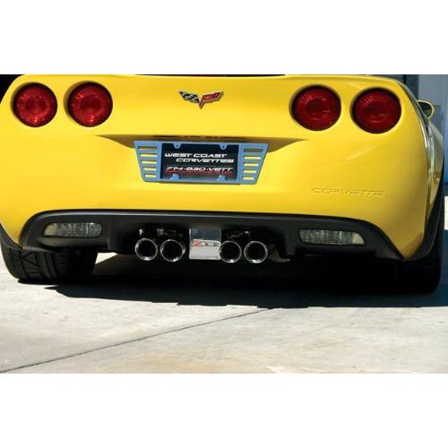 Corvette Exhaust Plate - Billet Chrome with C6 Z06 Logo : Z06-SR1 Performance