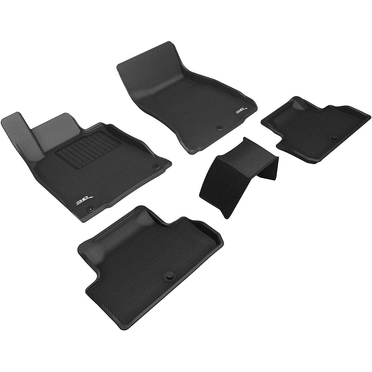 2019-2021 Genesis G70 RWD 3D MAXpider Custom Fit Kagu Floor Mats - Black-SR1 Performance