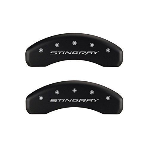 MGP 13009SSTYMB Caliper Covers-Matte Black, Front and Rear: Stingray-SR1 Performance