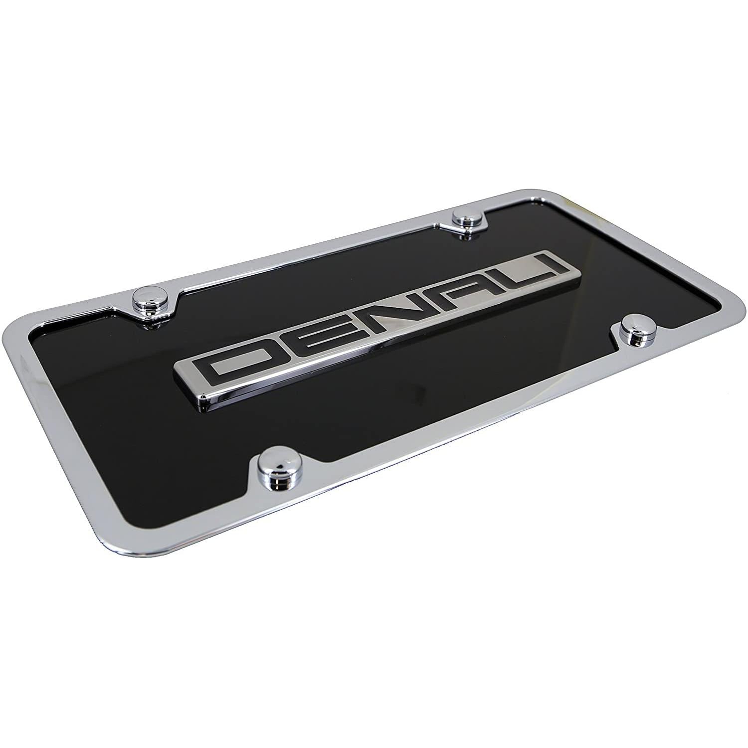 Denali License Plate Kit - Chrome Frame on Black Acrylic Plate-SR1 Performance
