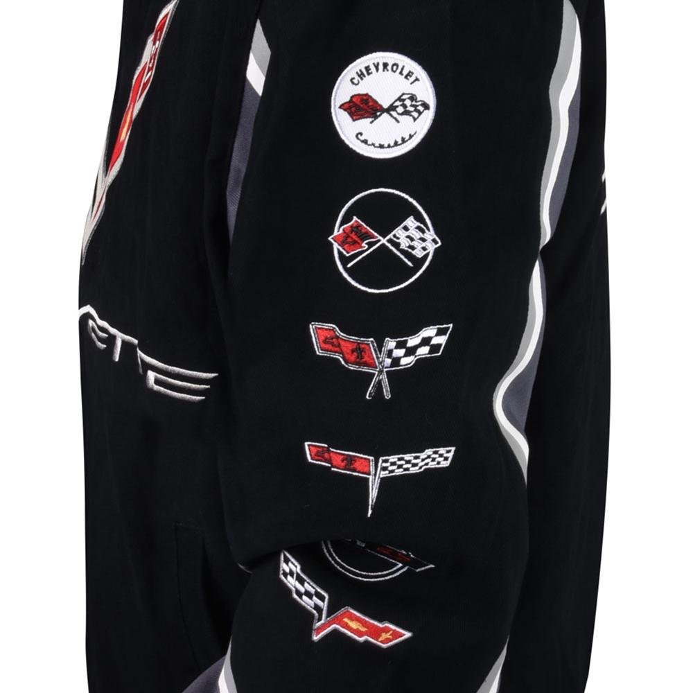 C1-C7 Corvette All Logo Collage Twill Jacket - Black-SR1 Performance