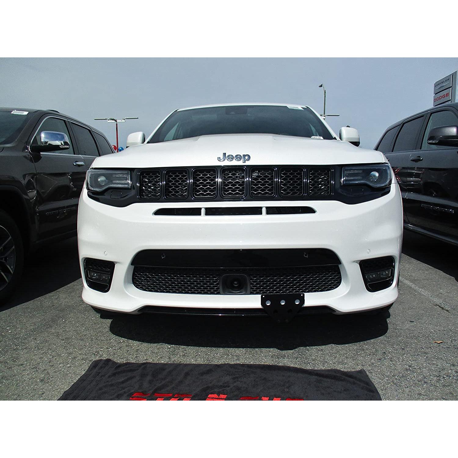 STO N SHO Front License Plate Bracker for 2017-2021 Jeep Grand Cherokee SRT & Trackhawk-SR1 Performance
