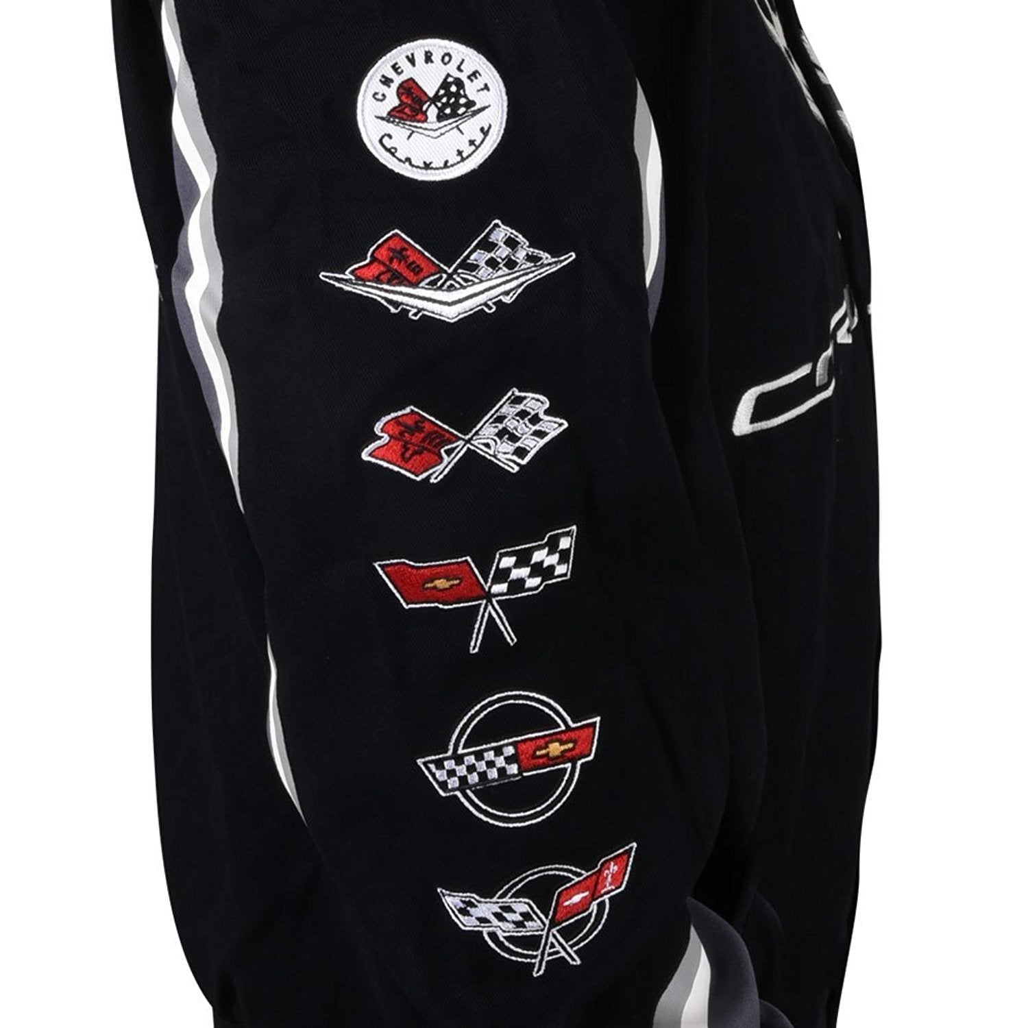 C1-C7 Corvette All Logo Collage Twill Jacket - Black-SR1 Performance