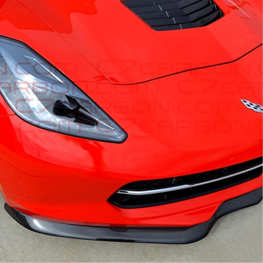 C7 Corvette Stingray GTX Front Splitter - Carbon Fiber-SR1 Performance
