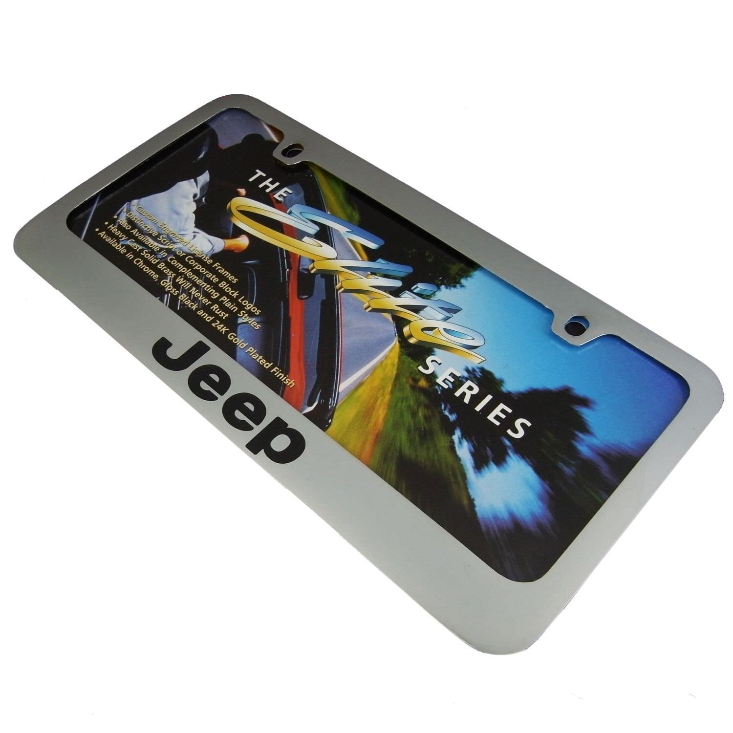 Jeep License Plate Frame - Chrome-SR1 Performance