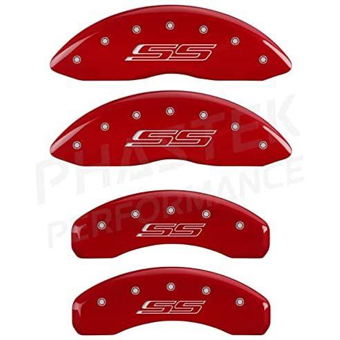 2016-2021 Camaro SS Caliper Covers with SS Logo - BLACK WITH RED SS-SR1 Performance