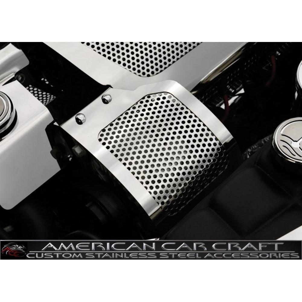 Corvette Alternator Cover - Perforated Stainless Steel : 2005-2013 C6 & Z06-SR1 Performance