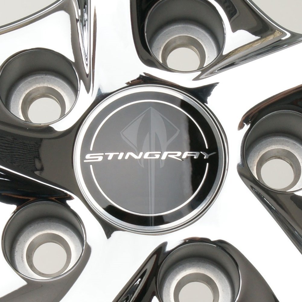 C7 Corvette Stingray Center Cap 2014 Black (Each)-SR1 Performance