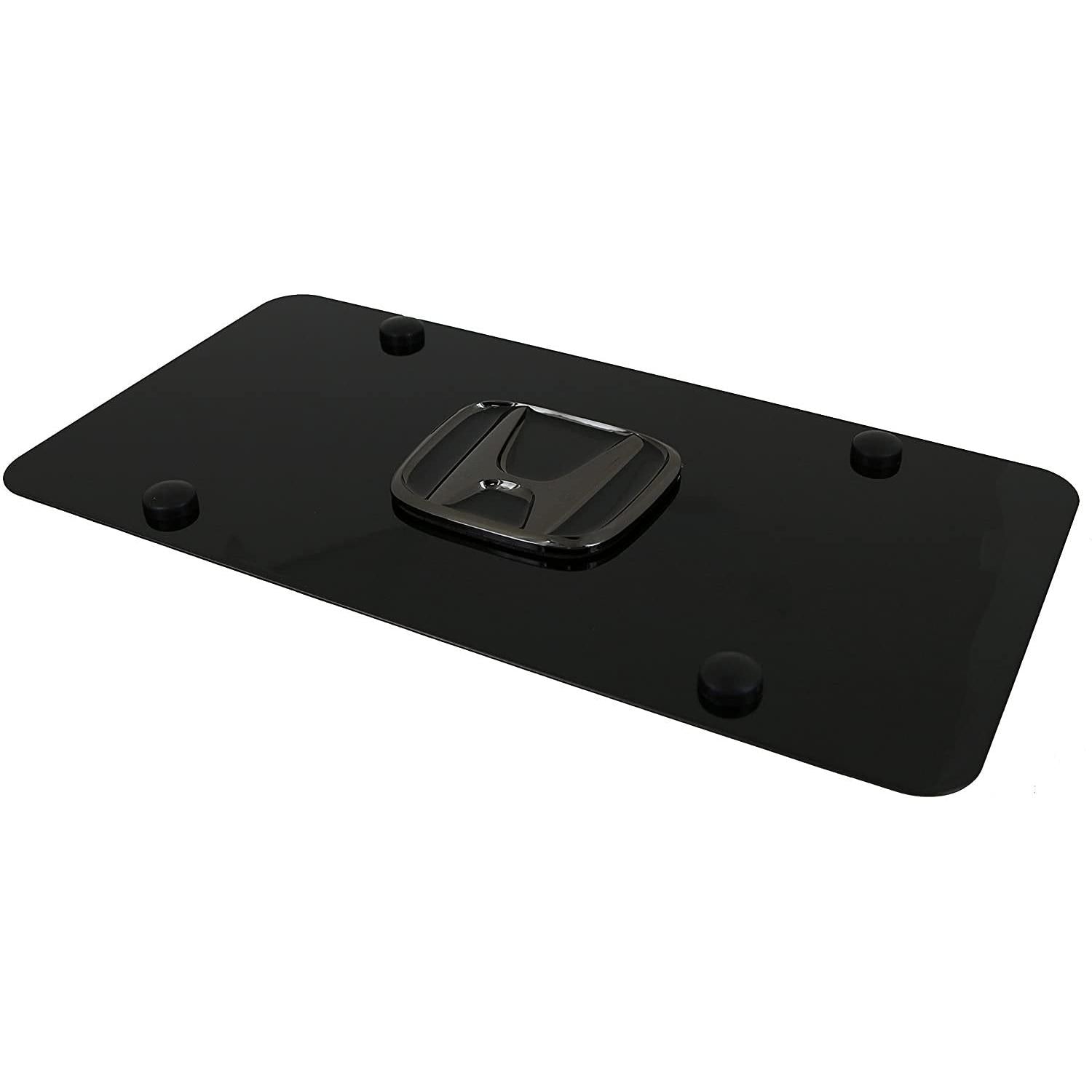 Honda License Plate - Black with Pearl Logo-SR1 Performance