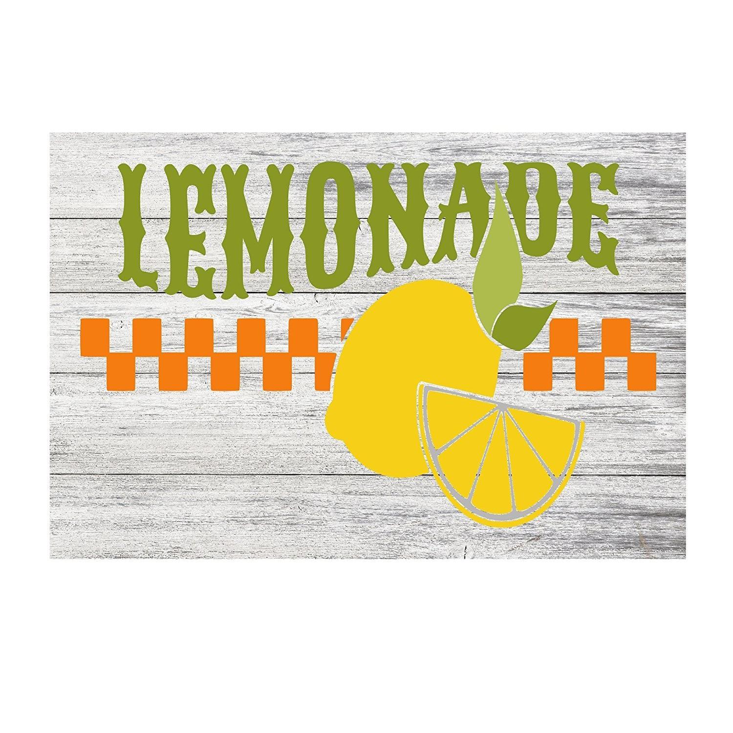 Lemonade Stand 50 Cents Rustic Kitchen Metal Sign - 12" x 8"-SR1 Performance