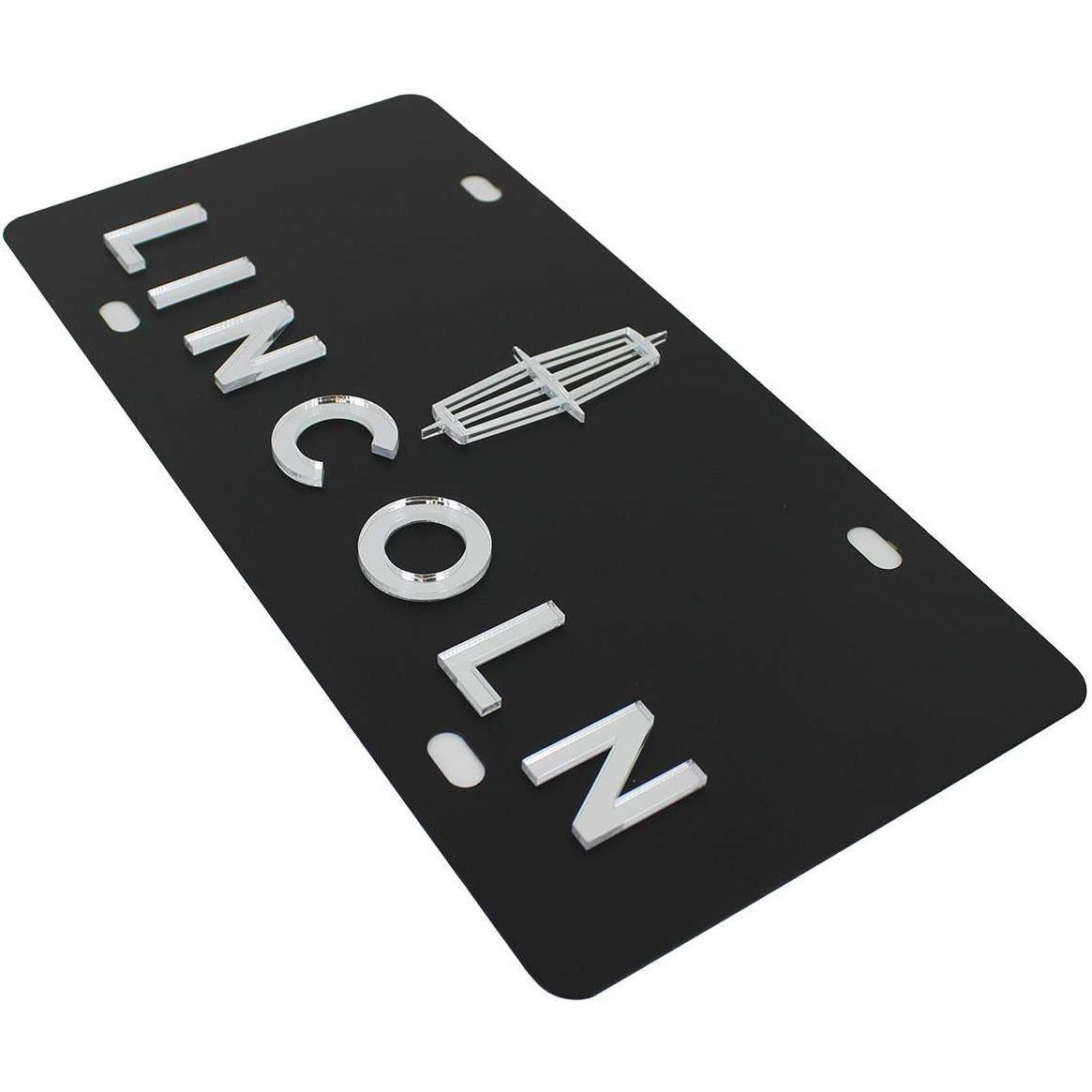 Lincoln License Plate - Carbon Steel Black with Silver-SR1 Performance