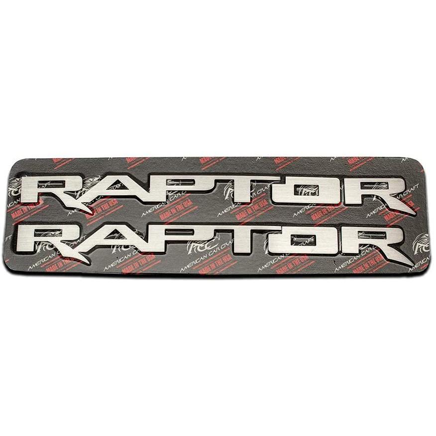 American Car Craft Stainless Steel RAPTOR Running Board Emblems | 2017-2020 Ford Raptor-SR1 Performance