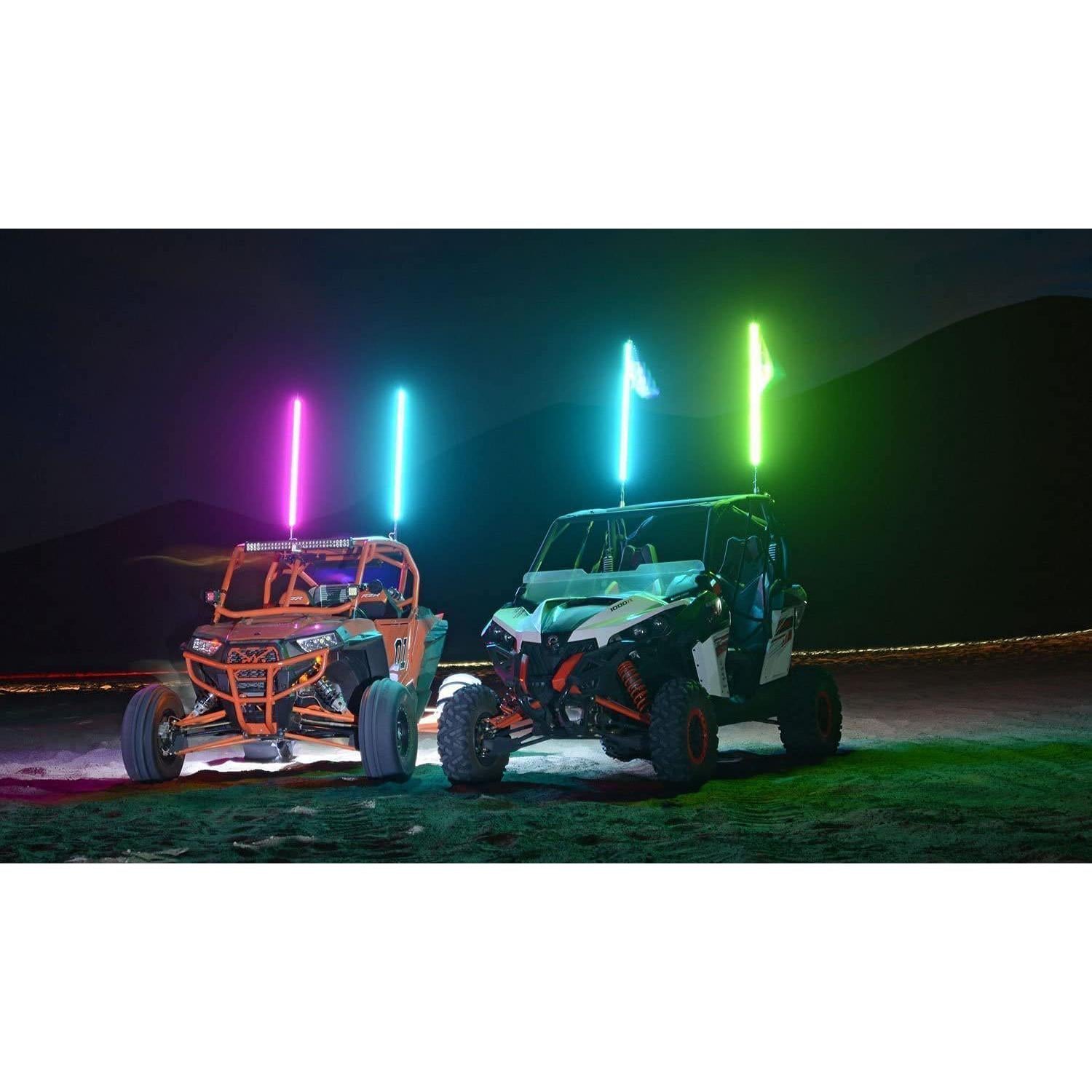 5150 Whips 187 Bluetooth Controlled LED Color Changing Whips-SR1 Performance