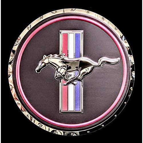 Ford Mustang Pony with Bars Stainless Steel Wall Hanging Sign - Chrome : 22"-SR1 Performance