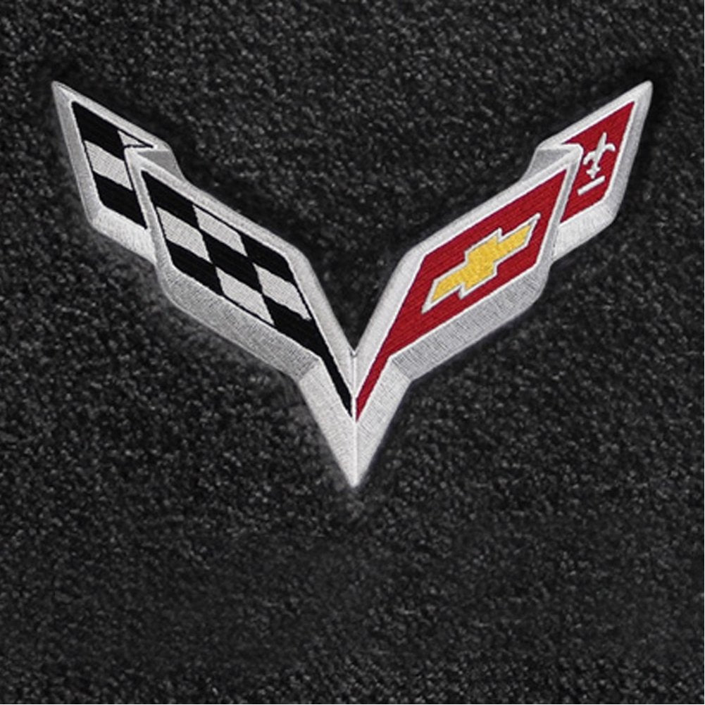 2014-2017 C7 Corvette Stingray Floor Mats w/ Flags: Black-SR1 Performance