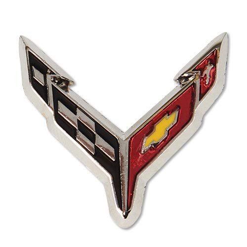 C8 Corvette Next Generation Lapel/Hat Pin Limited Edition 1.5" - Silver/Chrome-SR1 Performance