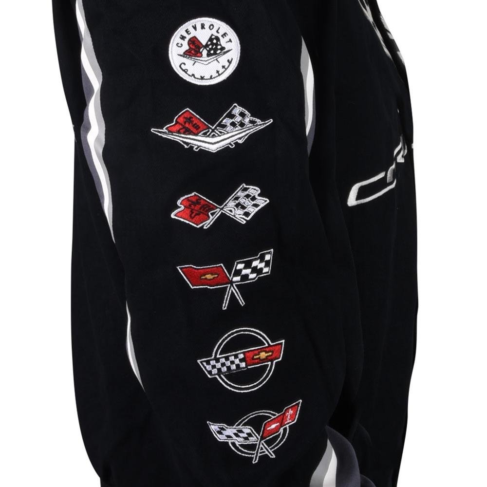 C1-C7 Corvette All Logo Collage Twill Jacket - Black-SR1 Performance