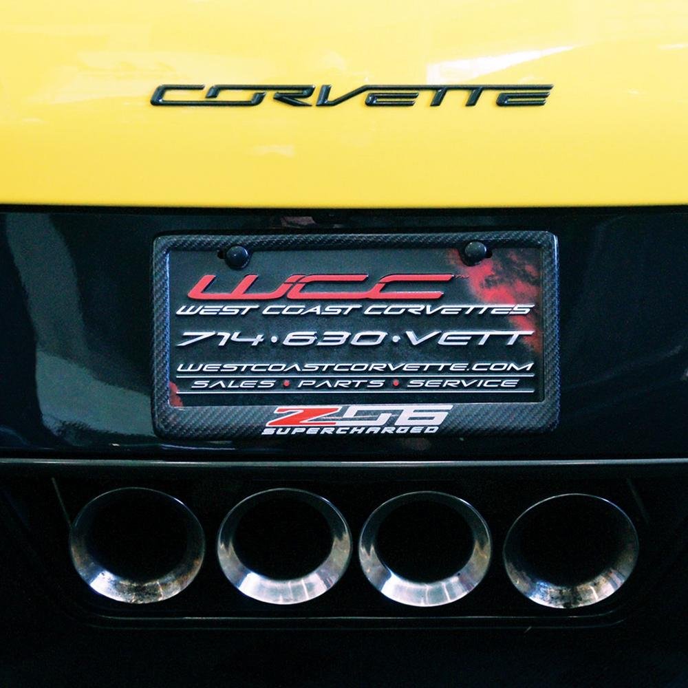 C7 Corvette Carbon Fiber License Plate Frame - Z06 Supercharged-SR1 Performance