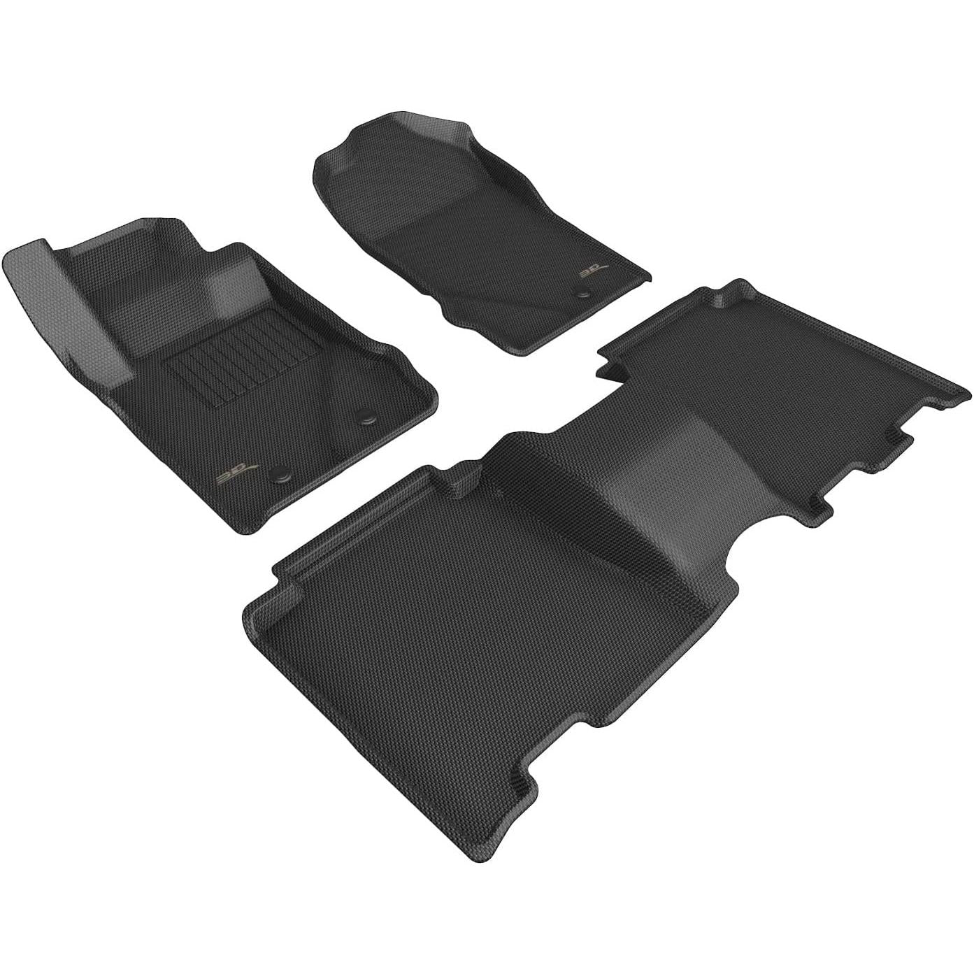 3D MAXpider All-Weather Floor Mats for Ford Bronco 2021-2022 Kagu Series, Black R1 R2-SR1 Performance