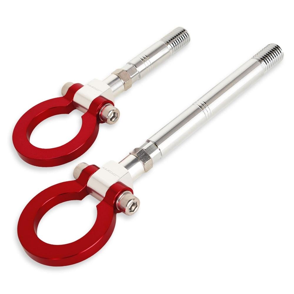 Front and Rear WCC Tow Hooks - Anodized Red - C7 & C8 Corvette-SR1 Performance