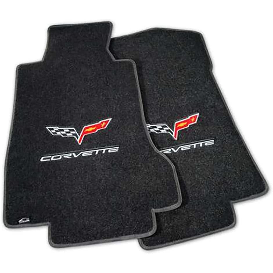 C6 Corvette Floor Mat Double Emblem / Black-SR1 Performance