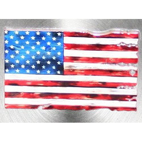 Distressed American Flag Truck SUV Magnet Emblem - MADE IN THE USA - 4" x 3"-SR1 Performance