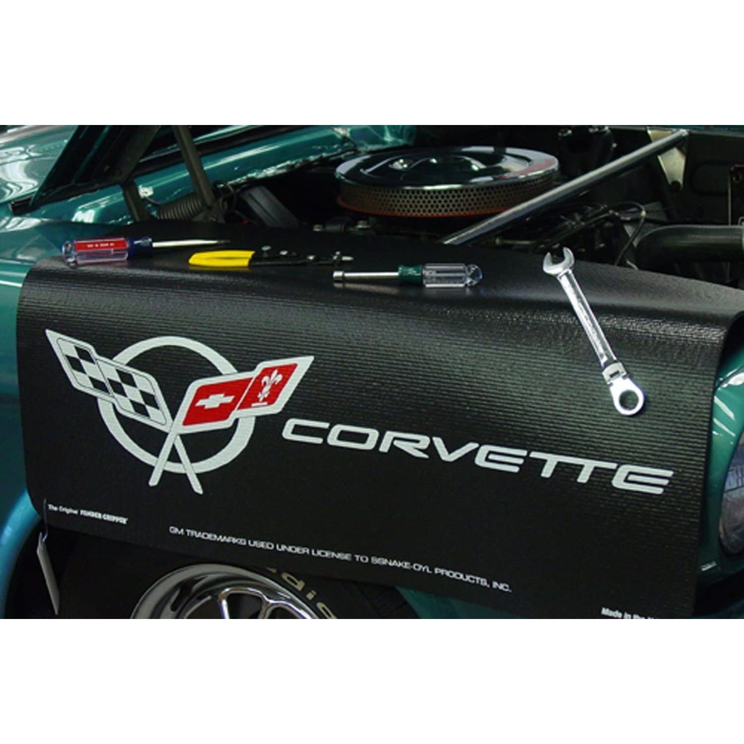 Chevrolet Corvette C5 Logo Black Grip Fender Cover-SR1 Performance